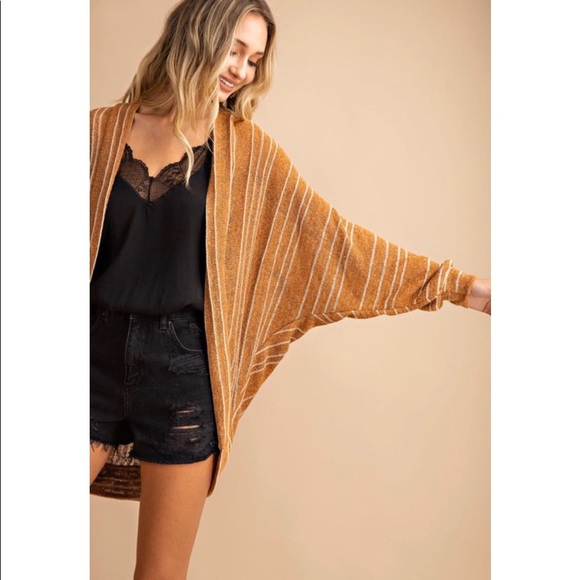 ✨Striped Open Front Cardigan! - Picture 5 of 8